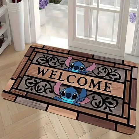 Navak Carpet Daily Picks Cute Stitch Print Entrance Doormat Non-Slip Indoor Outdoor Carpet for Living Room Home Decor Soft Mat Decoration Rug