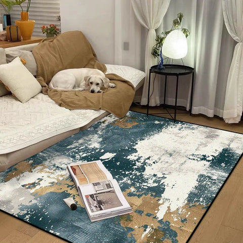 Navak Carpet Abstract Simple Style Big Size Carpet Living Room Easy Cleaning Antiskid Room Decor Lounge Rug Soft Washable Coffee Tables Mat