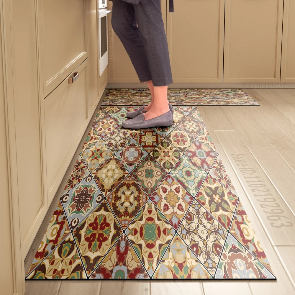Navak Carpet Non-slip Kitchen Mat Long Rugs Crystal Velvet Carpet for Living Room Absorbent Foot Mats Bedroom Doormat Alfombra Small Rugs