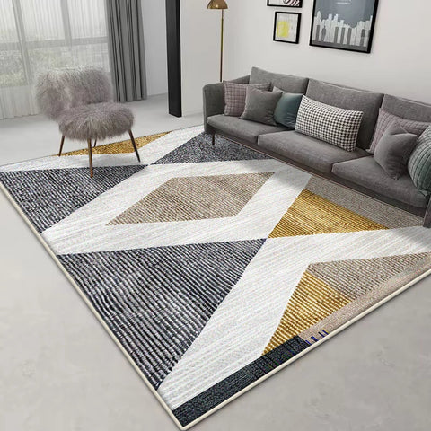 Navak Carpet Nordic Geometric Area Rug – Large Non-Slip Carpet | Custom Size for Living Room Sofa & Bedroom Home Decor