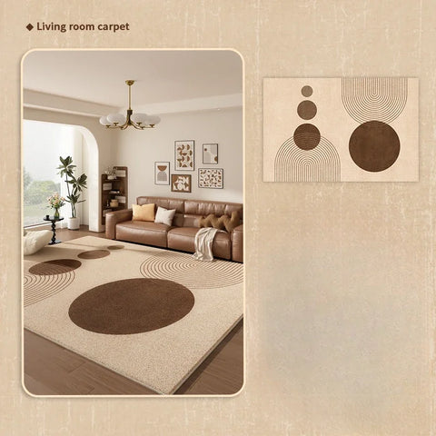 Navak Carpet French Retro Style Rugs for Bedroom Fluffy Soft Lounge Floor Mat Large Area Living Room Decoration Carpet Home Thicken Plush Rug