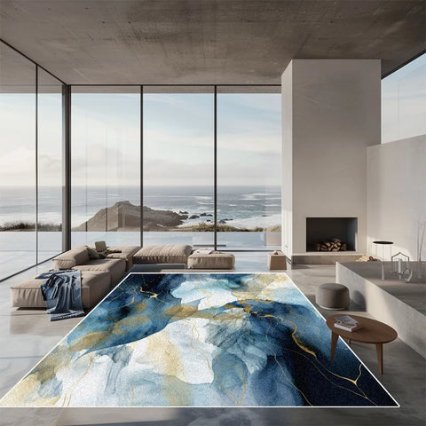 Navak Carpet Nordic Luxury Ink Wash Carpet Living Room Bedroom Decoration Large Area RugsLounge Office Sofa Area Non-slip Floor Mats