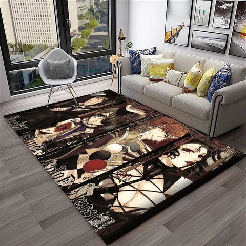 Navak Carpet 3D Anime Black Butler Cartoon Carpet Rug for Home Living Room Bedroom Sofa Doormat Decor,kids play Area Rug Non-slip Floor Mat