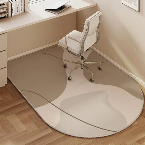 Navak Carpet Computer Chair Floor Mat Half Circle Carpet Swivel Pulley Chairs Anti-scratch Foot Mats Bedroom Study Desk Non-Slip Rug