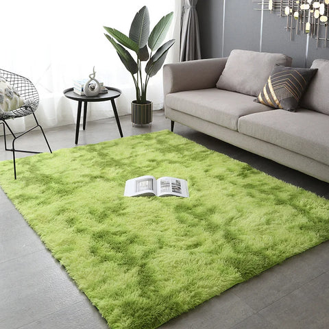 Navak Carpet Soft Long Plush Bedroom Rug Living Room Fluffy Gradient Carpet Mats Tie Dyeing Floor Carpets Bay Window Home Decor Rugs