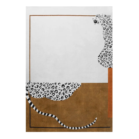 Navak Carpet Light Luxury Plush Lounge Rug Home Bedroom Decor Leopard Print Carpet Thicken Study Non-slip Mat Nordic Carpets for Living Room