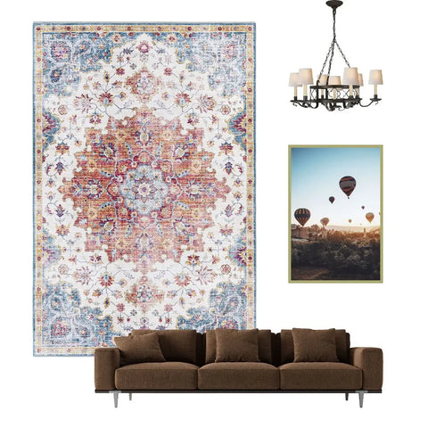 Navak Carpet Nordic Ethnic Style Retro Carpet Living Room Decoration Carpets Home Bedroom Non-slip Rug Persian Court Pattern Large Area Mat