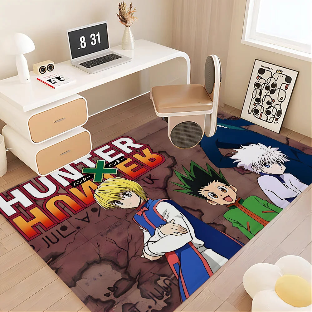 Navak Carpet Hunter X Hunter Anime Hallway Carpet Non-Slip Laundry Room Mat Laundry Decor Balcony Child Living Room Toilet Rug