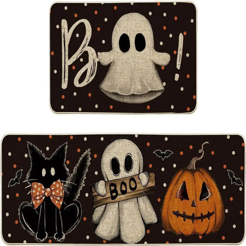 Navak Carpet Exclusive Picks Halloween Ghost Rug Kitchen Stain-Resistant Water-And Oil-Repelling Bathroom Anti-Slip Floor Mat Home Decoration
