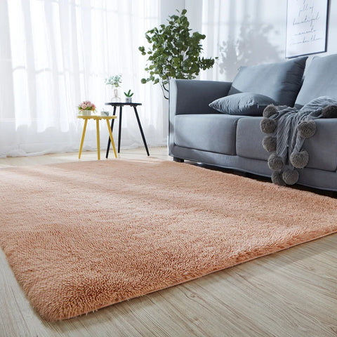 Navak Carpet Gray Bedroom Living Room Home Carpet Nordic Fluffy Plush Children's Room Decor Non Slip Mats Lounge Porch Table Coffee Large Rug