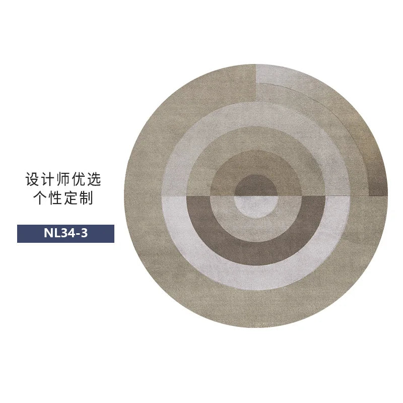 Navak Carpet Nordic Style Rugs for Bedroom Light Luxury Living Room Decoration Round Carpet Home Fluffy Soft Rug Thick Plush Lounge Floor Mat