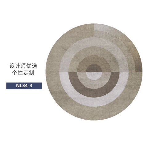 Navak Carpet Nordic Style Rugs for Bedroom Light Luxury Living Room Decoration Round Carpet Home Fluffy Soft Rug Thick Plush Lounge Floor Mat