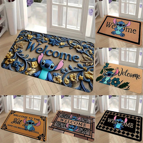 Navak Carpet Daily Picks Cute Stitch Print Entrance Doormat Non-Slip Indoor Outdoor Carpet for Living Room Home Decor Soft Mat Decoration Rug