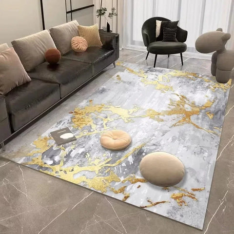 Navak Carpet Luxury Nordic Flannel Carpets for Living Room Sofa Beside Texture Decoration Bedroom Rug Large Size Non-slip Washable Lounge Mat