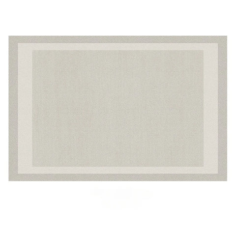 Navak Carpet Beige Light Gray Plush Carpet with Elegant Border Design Soft Thick Pile Carpets for Living Room Bedroom Home Decor Large Carpet