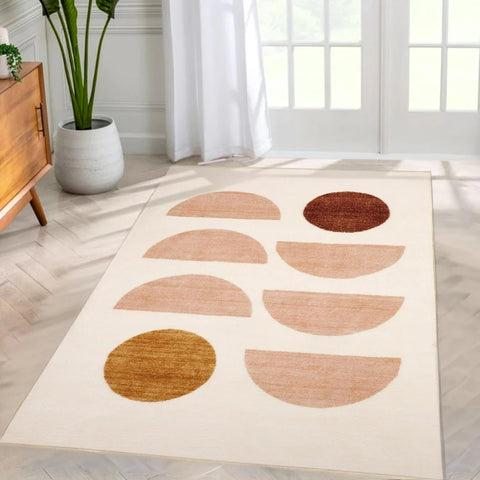 Navak Carpet Lahome Boho Half Circle Pattern Carpet for Living Room Decor Bedroom Soft Mats Kitchen Table Nonslip Rugs Lounge Sofa Floor Mat