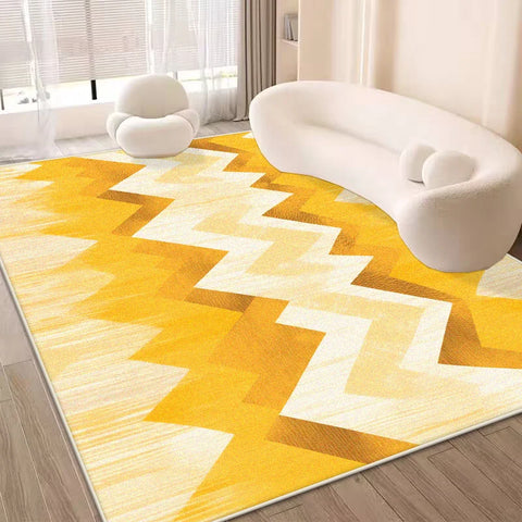 Navak Carpet Nordic Abstract Yellow Large Size Rugs for Living Room Light Luxury Sofa Area Decoration Carpets Home Bedroom Non-slip Floor Mat