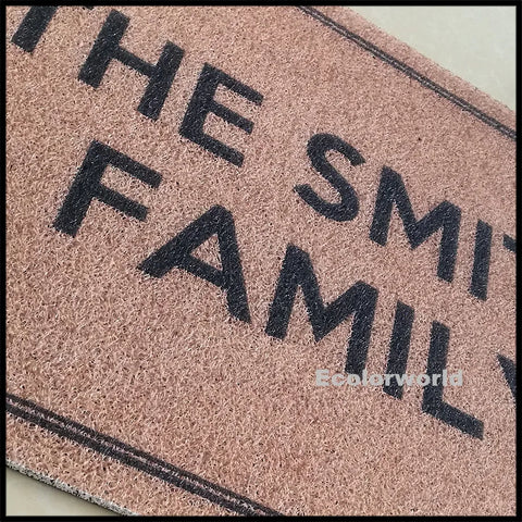 Navak Carpet Personalized PVC Doormat Custom Text Mat Outdoor Front Door Entrance Welcome Mats Rugs Floor Carpet Dust Proof Home Decor