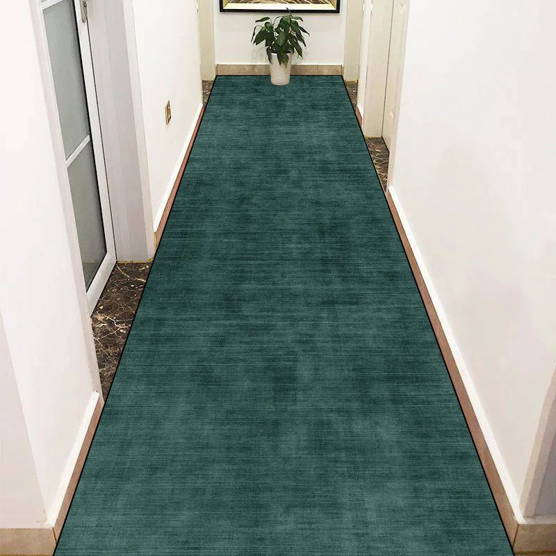 Navak CarpetGreen Long Corridor Carpets Abstract Decoration Hall Runner Carpet Party Hallway Aisle Floor Mat Anti-slip Room Sofa Bedside Rug