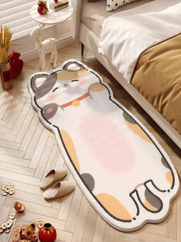 Navak Carpet Exclusive Picks Modern Cartoon Cat Faux Cashmere Rug - Soft Kids Carpet for Bedroom, Sofa, Living Room, Playroom, Cozy Home Decor