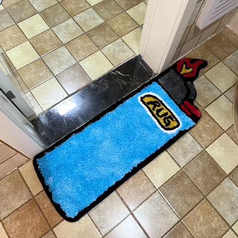 Navak Carpet Tufting Rug Big Blue Lighter Bedroom Rug Living Room Carpet Bedside Bathroom Mat Door Floor Anti Slip Pad Aesthetic Home Decor