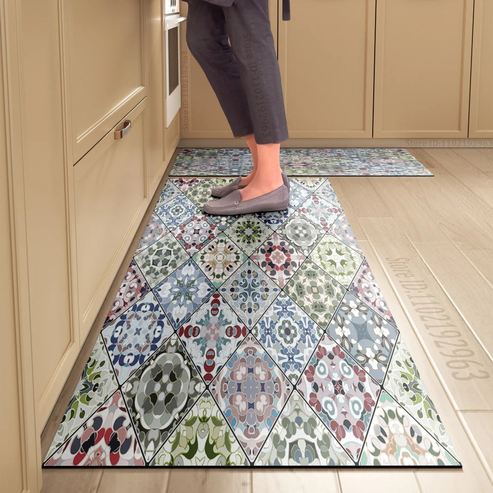 Navak Carpet Non-slip Kitchen Mat Long Rugs Crystal Velvet Carpet for Living Room Absorbent Foot Mats Bedroom Doormat Alfombra Small Rugs