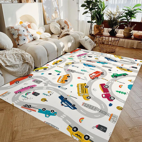 Navak Carpet Kids Play Mat Non-Slip Flannel Carpets for Children's Room Home Living Room Bedroom Kitchen Rug Machine Washable Floor Mat