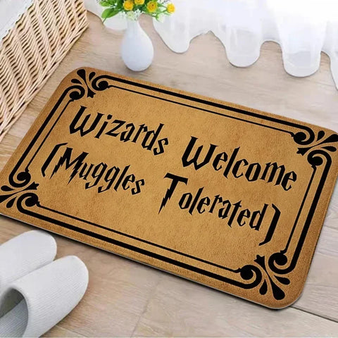 Navak Carpet Welcome Muggles Entrance Mat Living Room Floor Decoration Carpet Non-slip Easy To Clean Area Rug Home Office Washable Doormats