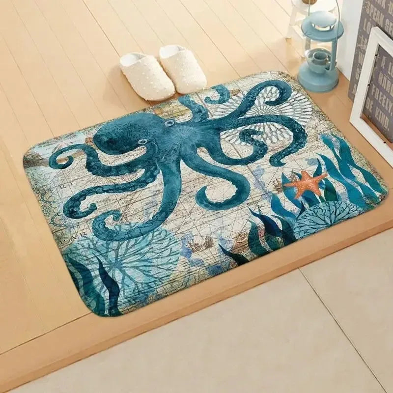 Navak Carpet Beach starfish pattern door mat living room entrance entrance carpet home decoration kitchen bathroom absorbent floor mat