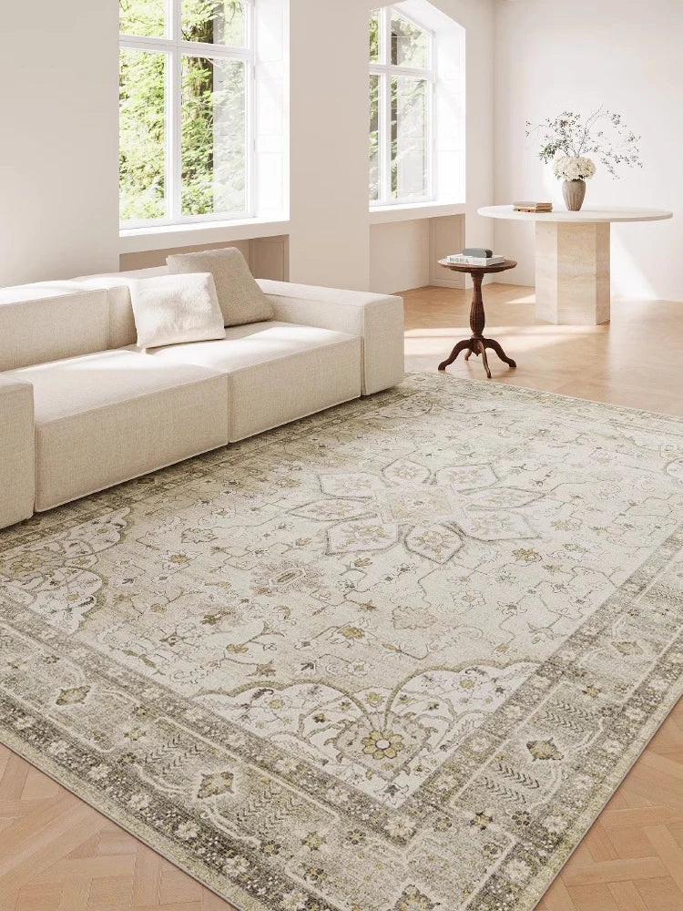 Navak Carpet Green Badge Carpet Elegant Persian Rugs Living Room Bedroom Decorative Carpets Non-slip Soft Prayer Rug Machine Washable Carpet