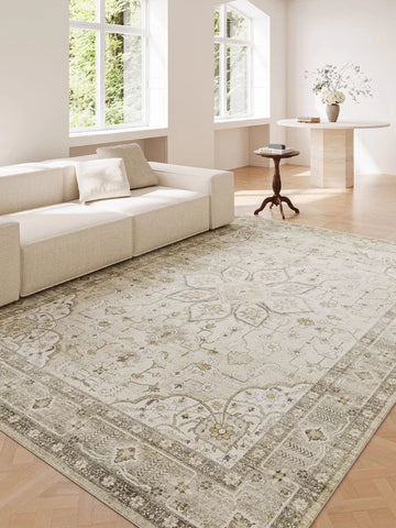 Navak Carpet Green Badge Carpet Elegant Persian Rugs Living Room Bedroom Decorative Carpets Non-slip Soft Prayer Rug Machine Washable Carpet