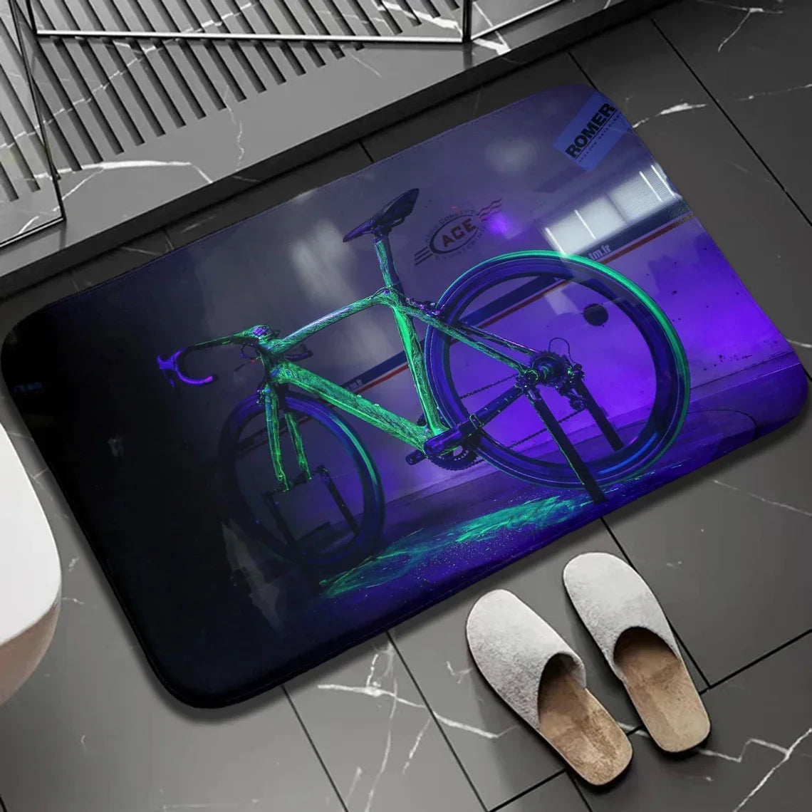 Navak Carpet 1Pc Bikers Indoor Outdoor Doormat Non Slip Bike Print Home Decor Carpet For Kitchen Bedroom Bath Foot Rugs Washabel Floor Mat
