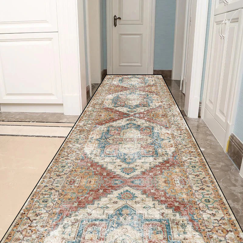 Navak Carpet Persian Style Living Room Hall Carpet Long Hallway Corridor Rugs Non-slip Stairs Decor Runner Rug Kitchen Mat Size Customized