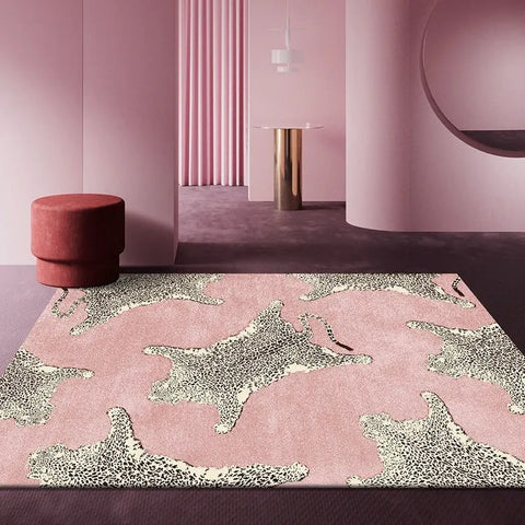 Navak Carpet Light Luxury Plush Lounge Rug Home Bedroom Decor Leopard Print Carpet Thicken Study Non-slip Mat Nordic Carpets for Living Room
