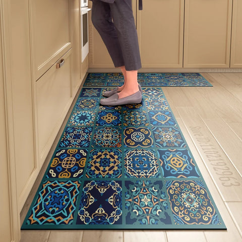 Navak Carpet Non-slip Kitchen Mat Long Rugs Crystal Velvet Carpet for Living Room Absorbent Foot Mats Bedroom Doormat Alfombra Small Rugs