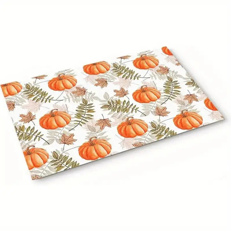 Navak Carpet Fall Thanksgiving Pumpkin Maple Leaf Entrance Doormat Decor Kitchen Corridor Balcony Rugs Bedroom Beside Foot Mat Bath Doormat