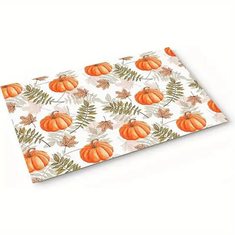 Navak Carpet Fall Thanksgiving Pumpkin Maple Leaf Entrance Doormat Decor Kitchen Corridor Balcony Rugs Bedroom Beside Foot Mat Bath Doormat