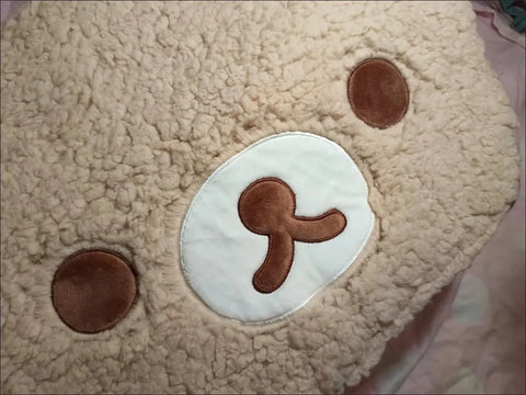 Navak Carpet Cartoon Rilakkumas Plush Rug Kawaii Korilakkuma Bear Soft Floor Mat Bedroom Chair Bedside Lounge Rug Bathroom Doormat Home Decor