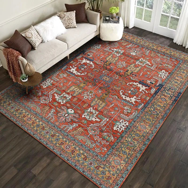 Navak Carpet Retro Europe Persia Style Carpet Living Room Sofa Bedroom Study Kitchen Entrance Door Mat Non-slip Cartoon Home Decoration Rug