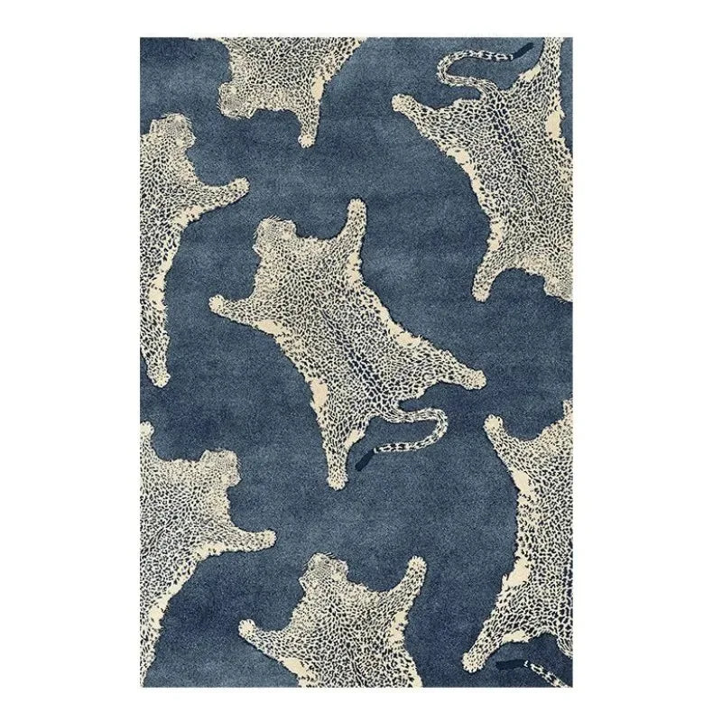 Navak Carpet Modern Nordic Living Room Carpet Artistic Leopard Print Rug Home Decoration Comfortable Soft Bedroom Bedside Non-slip Floor Mat