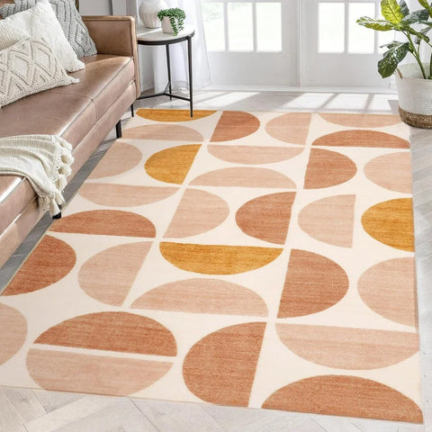 Navak Carpet Lahome Boho Half Circle Pattern Carpet for Living Room Decor Bedroom Soft Mats Kitchen Table Nonslip Rugs Lounge Sofa Floor Mat