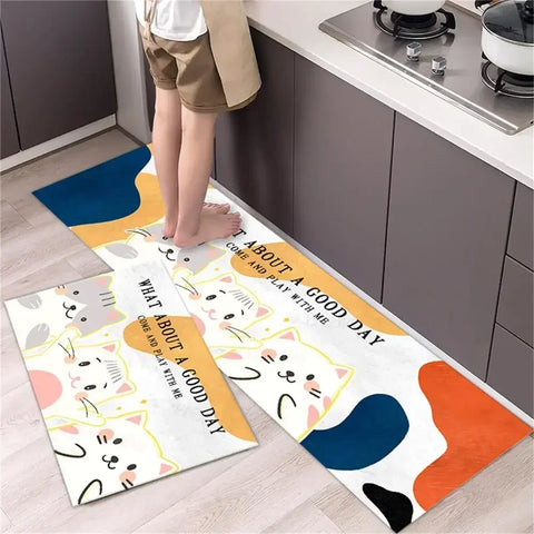 Navak Carpet Kitchen Carpet Mats for Floor Bedroom Living Room Long Bedside Area Rug Soft Washable Carpet Anti Slip Bathroom Entrance Doormat