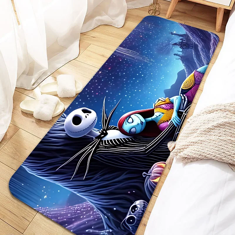 Navak Carpet Jack Skellington Door Mat Entrance Non-slip Doormat Washable Kitchen Carpet Living Room Hallway Rugs Bathroom Bath Door Mats