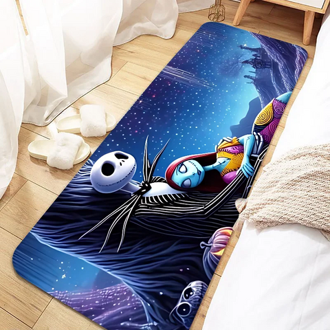 Navak Carpet Jack Skellington Door Mat Entrance Non-slip Doormat Washable Kitchen Carpet Living Room Hallway Rugs Bathroom Bath Door Mats