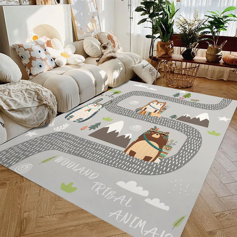 Navak Carpet Kids Play Mat Non-Slip Flannel Carpets for Children's Room Home Living Room Bedroom Kitchen Rug Machine Washable Floor Mat