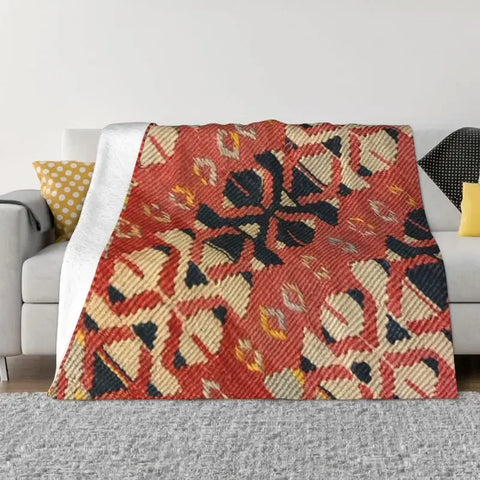 Navak Carpet Sofa Fleece Baluch Flatweave Antique Afghanistan Rug Throw Blanket Warm Flannel Turkish Kilim Ethnic Art Blankets Bedspreads