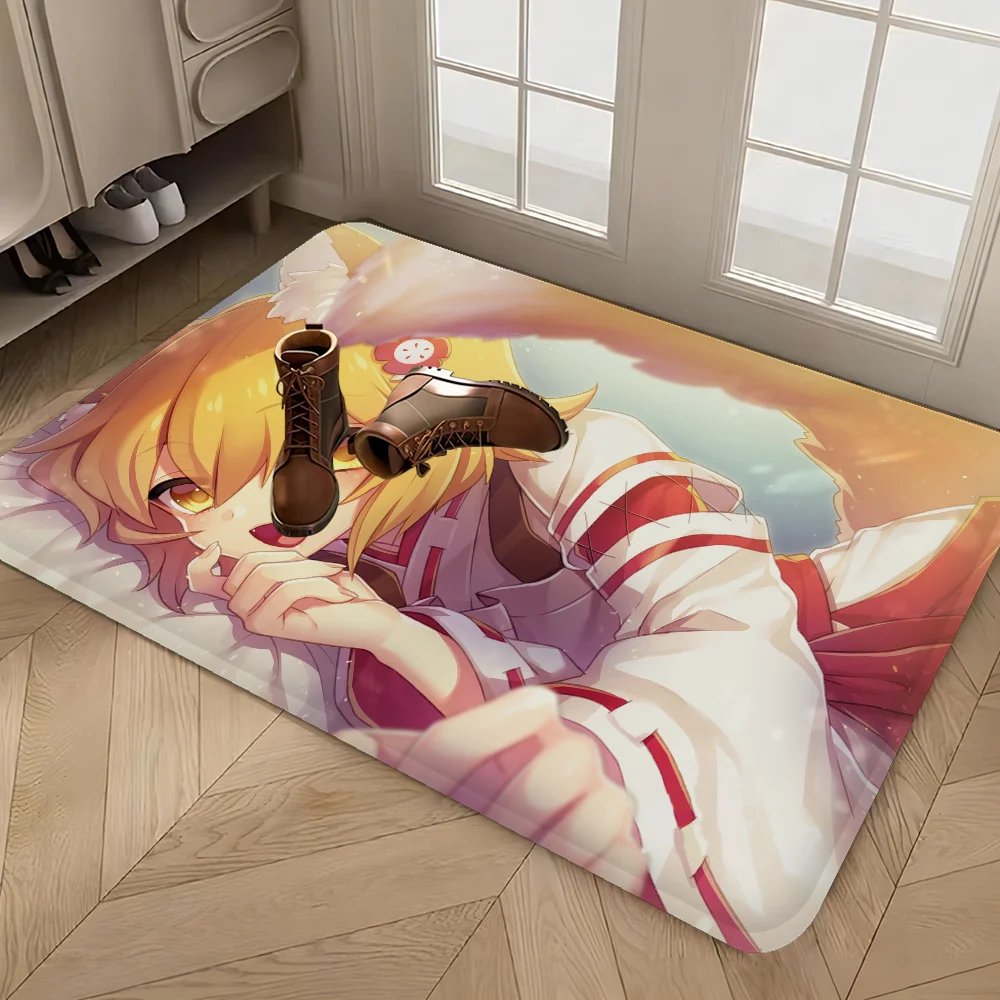 Navak Carpet The Helpful Fox Senko-san Floor Mat Non-Slip Laundry Room Mat Laundry Decor Balcony Child Living Room Bedside Mats