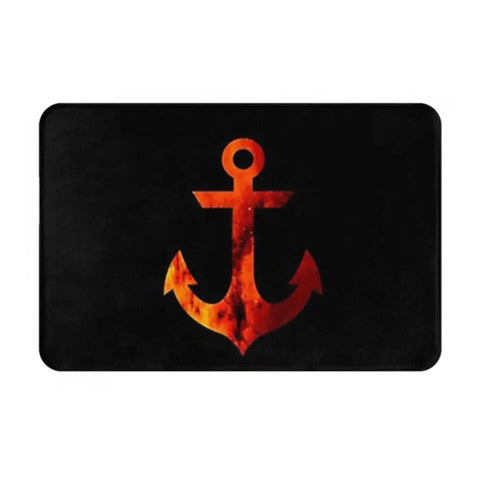 Navak Carpet Anchor Nautical White & Navy Anti-slip Doormat Floor Mat Cushion Carpet Rug for Kitchen Entrance Home Bathroom Living room Mats