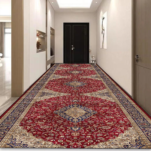 Navak Carpet Bohemian Long Corridor Carpet Luxury Persian Decoration Hallway Rug Non-slip Easy Cleaning Floor Mat Stairway Runners Carpets