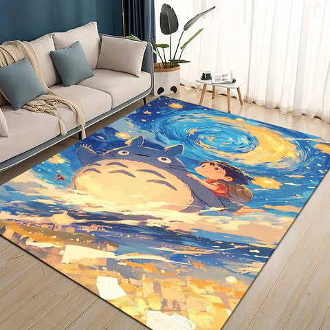 Navak Carpet 3D T-Totoros Cartoon Area Rug,Carpet Rug for Living Room Children's Bedroom Sofa Doormat Decor,kids Play Non-slip Floor Mat